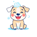 Happy Bathed Dog Icon